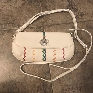 Brighton rainbow stitched crossbody excellent cond